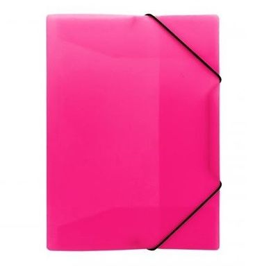 Biurfol, teczka z gumka, A4, neonowy różowy, 1 szt.