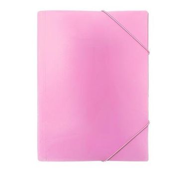Biurfol, teczka z gumką, A4, pastelowy różowy, 1 szt.