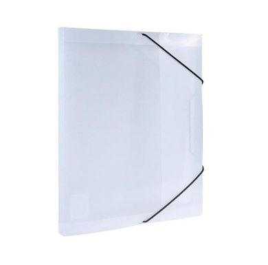 Biurfol, teczka z gumką A4, przezroczysta, 2 cm