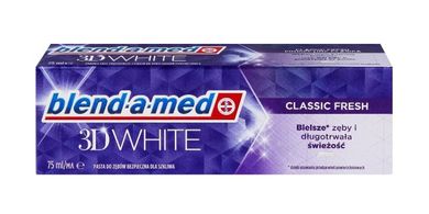 Blend-a-med, 3D White Classic Fresh, pasta do zębów wybielająca, 75 ml