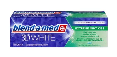 Blend-a-med, 3D White Extreme Mint Kiss, pasta do zębów wybielająca, 75 ml