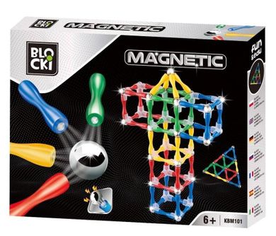 Blocki, Magnetic, klocki magnetyczne, 124 elementy