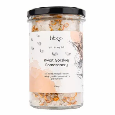 Błogo, sól do kąpieli, Kwiat Gorzkiej Pomarańczy, 600 g