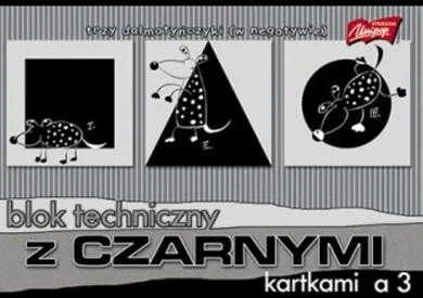 Blok techniczny, A3, 10 kartek, czarne kartki, 10 szt.