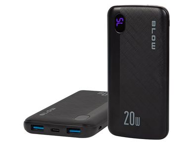 Blow, power bank, czarny, 10000MAH, 20W, PB10B