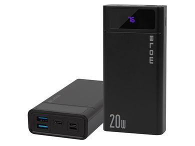 Blow, power bank, czarny, 20000MAH, 20W, PB20E