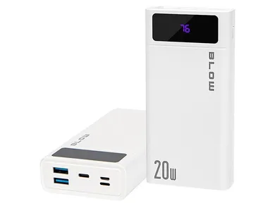 Blow, powerbank, 20000 mAh, QC+PD, 20W + LIGHTNING, biały, PB20E