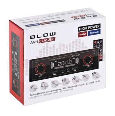Blow, radio samochodowe, CLASSIC 78-287#, Bluetooth, USB + AUX + karty SD