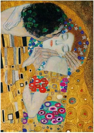 Bluebird, Pocałunek- fragment, Gustav Klimt, puzzle, 1000 elementów