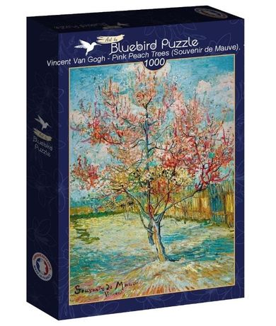 Bluebird, Różowe drzewo brzoskwiniowe, Van Gogh, puzzle, 1000 elementów