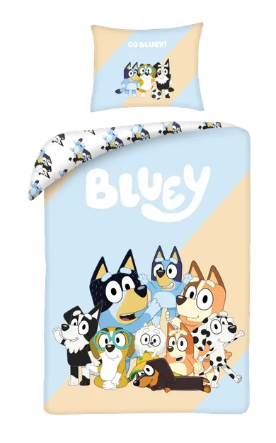 Bluey, 2-częściowy komplet pościeli bawełnianej, 160-200 cm