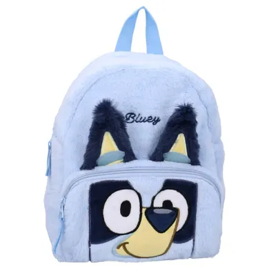 Bluey, Fluffy Festival, pluszowy plecak dla przedszkolaka, niebieski