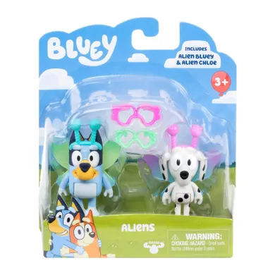 Bluey, Kosmici Bluey i Chloe, zestaw figurek, 2 szt.