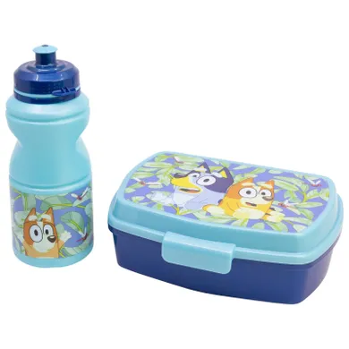 Bluey, zestaw: lunchbox + bidon, 380 ml