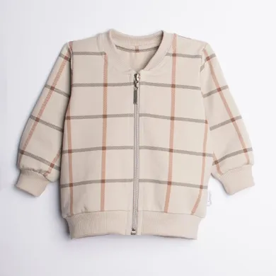 Bluza bomberka chłopięca, rozpinana, beżowa, Nicol