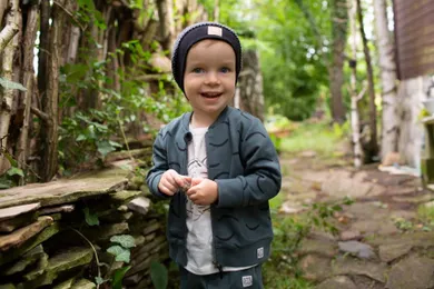 Bluza bomberka chłopięca, rozpinana, khaki, Le Tigre, Pinokio