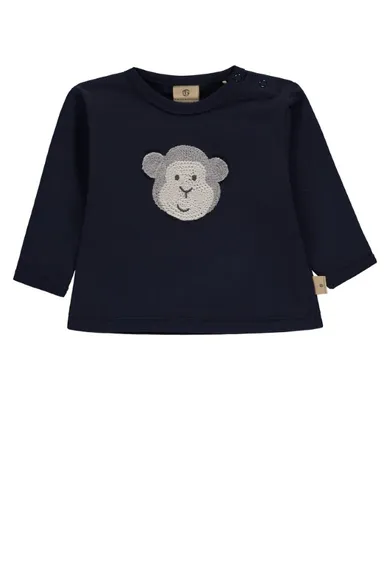 Bluza chłopięca, bawełna organiczna, granatowa, Bellybutton