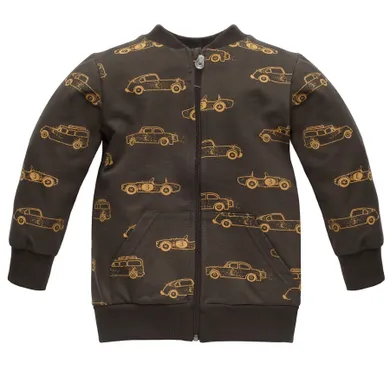 Bluza chłopięca, rozpinana, grafitowa, Pinokio