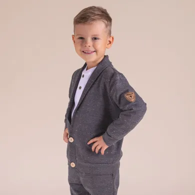 Bluza chłopięca, rozpinana, szara, Nicol