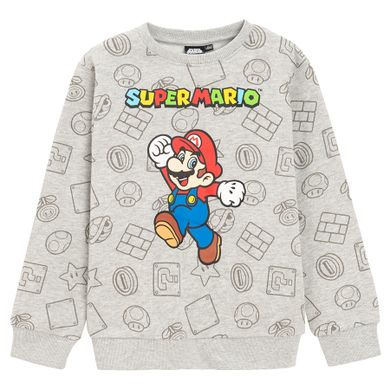 Bluza chłopięca, szara, Super Mario