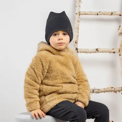 Bluza chłopięca z kapturem, beżowa, Nicol