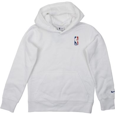 Bluza chłopięca z kapturem, biała, Nike NBA Team Logo Fleece