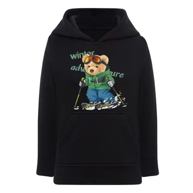 Bluza chłopięca z kapturem, czarna, Tup Tup