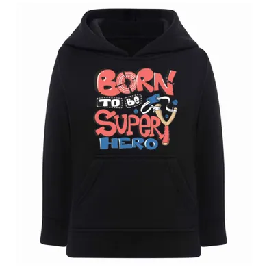 Bluza chłopięca z kapturem, czarna, Tup Tup