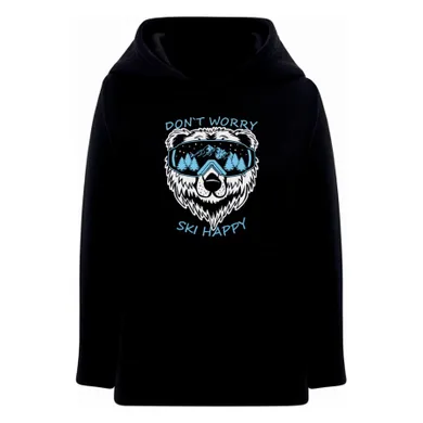 Bluza chłopięca z kapturem, czarna, Tup Tup