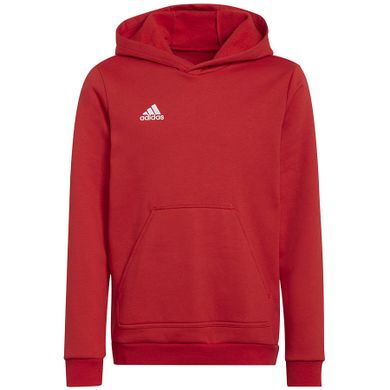 Bluza chłopięca z kapturem, czerwona, Adidas Entrada 22