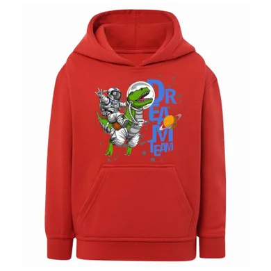 Bluza chłopięca z kapturem, czerwona, Tup Tup