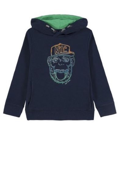 Bluza chłopięca z kapturem, granatowa, Tom Tailor