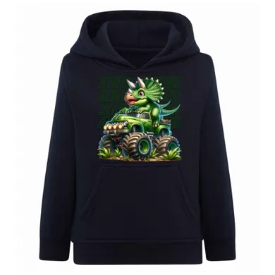 Bluza chłopięca z kapturem, granatowa, Tup Tup