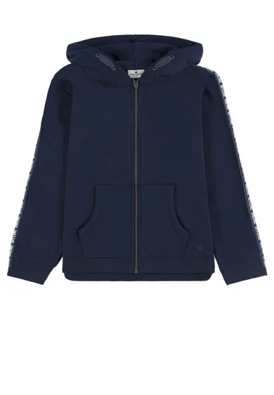 Bluza chłopięca z kapturem, niebieska, rozpinana, Tom Tailor