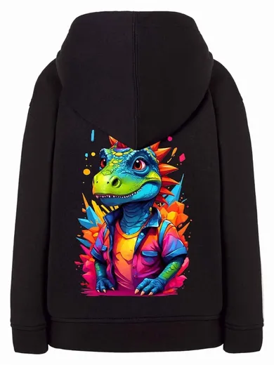 Bluza chłopięca z kapturem, rozpinana, czarna, Tup Tup