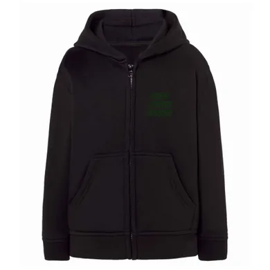 Bluza chłopięca z kapturem, rozpinana, czarna, Tup Tup