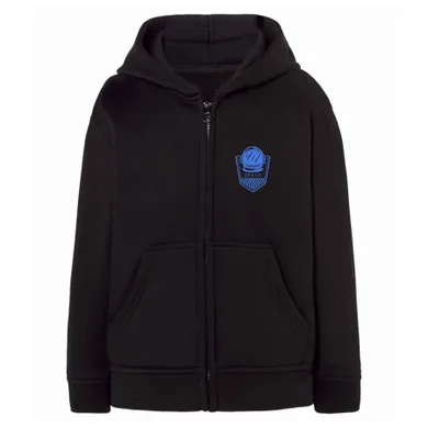 Bluza chłopięca z kapturem, rozpinana, czarna, Tup Tup