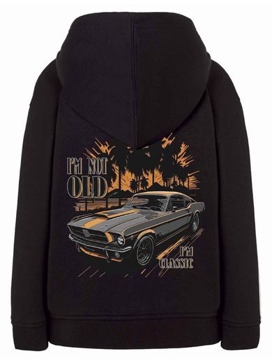 Bluza chłopięca z kapturem, rozpinana, czarna, Tup Tup