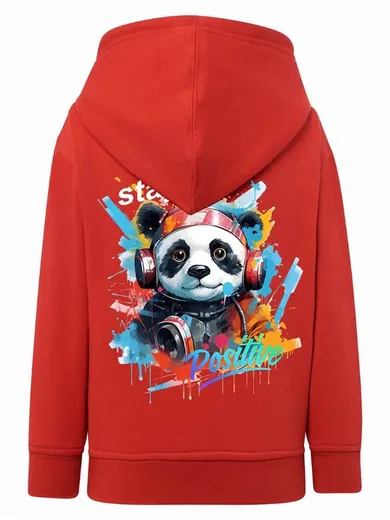 Bluza chłopięca z kapturem, rozpinana, czerwona, Tup Tup