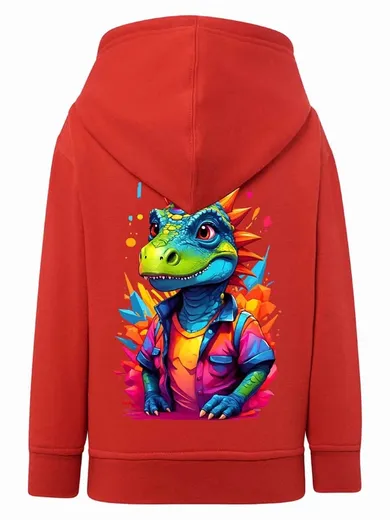 Bluza chłopięca z kapturem, rozpinana, czerwona, Tup Tup