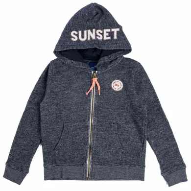 Bluza chłopięca z kapturem, rozpinana, grafitowa, Tom Tailor