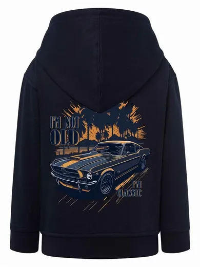 Bluza chłopięca z kapturem, rozpinana, granatowa, Tup Tup