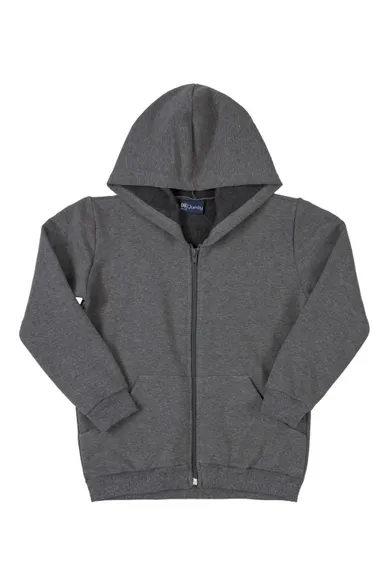 Bluza chłopięca z kapturem, rozpinana, szara, Quimby