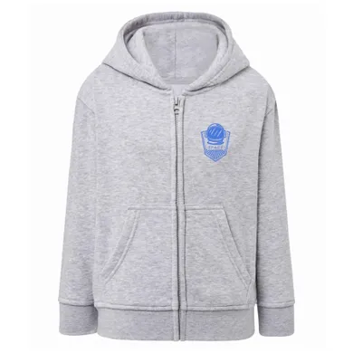 Bluza chłopięca z kapturem, rozpinana, szara, Tup Tup