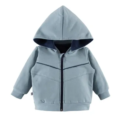 Bluza chłopięca z kapturem, rozpinana, zielona, Eevi