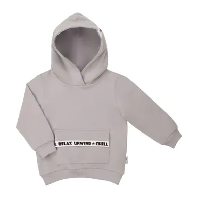 Bluza chłopięca z kapturem, szara, Nicol