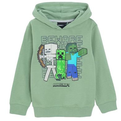 Bluza chłopięca z kapturem, zielona, Minecraft