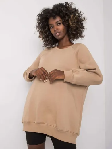 Bluza damska, beżowa, Ex Moda
