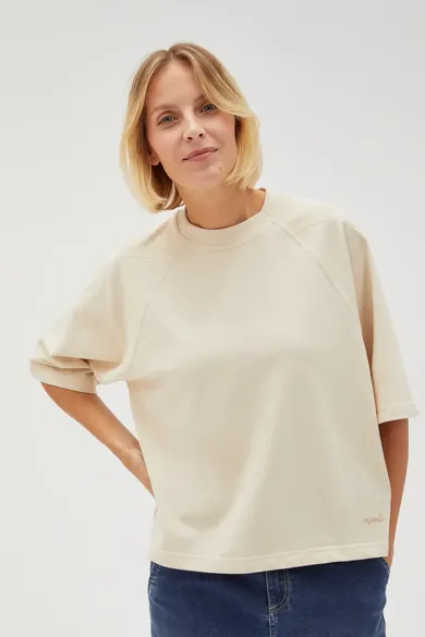 Bluza damska, beżowa, Moodo