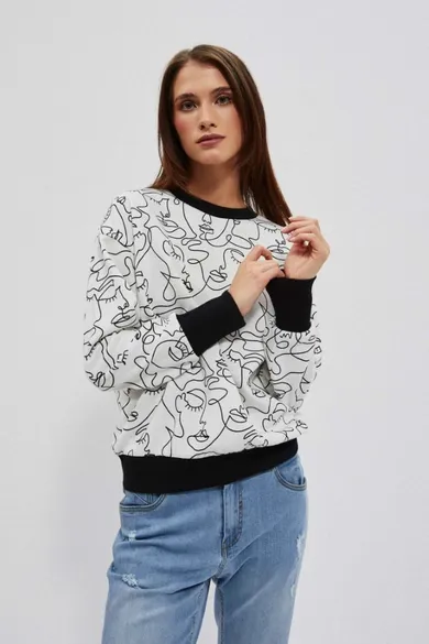 Bluza damska, biała, Moodo